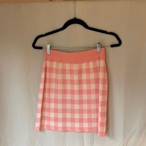 J.ING Mini Skirt pink and whit checkered